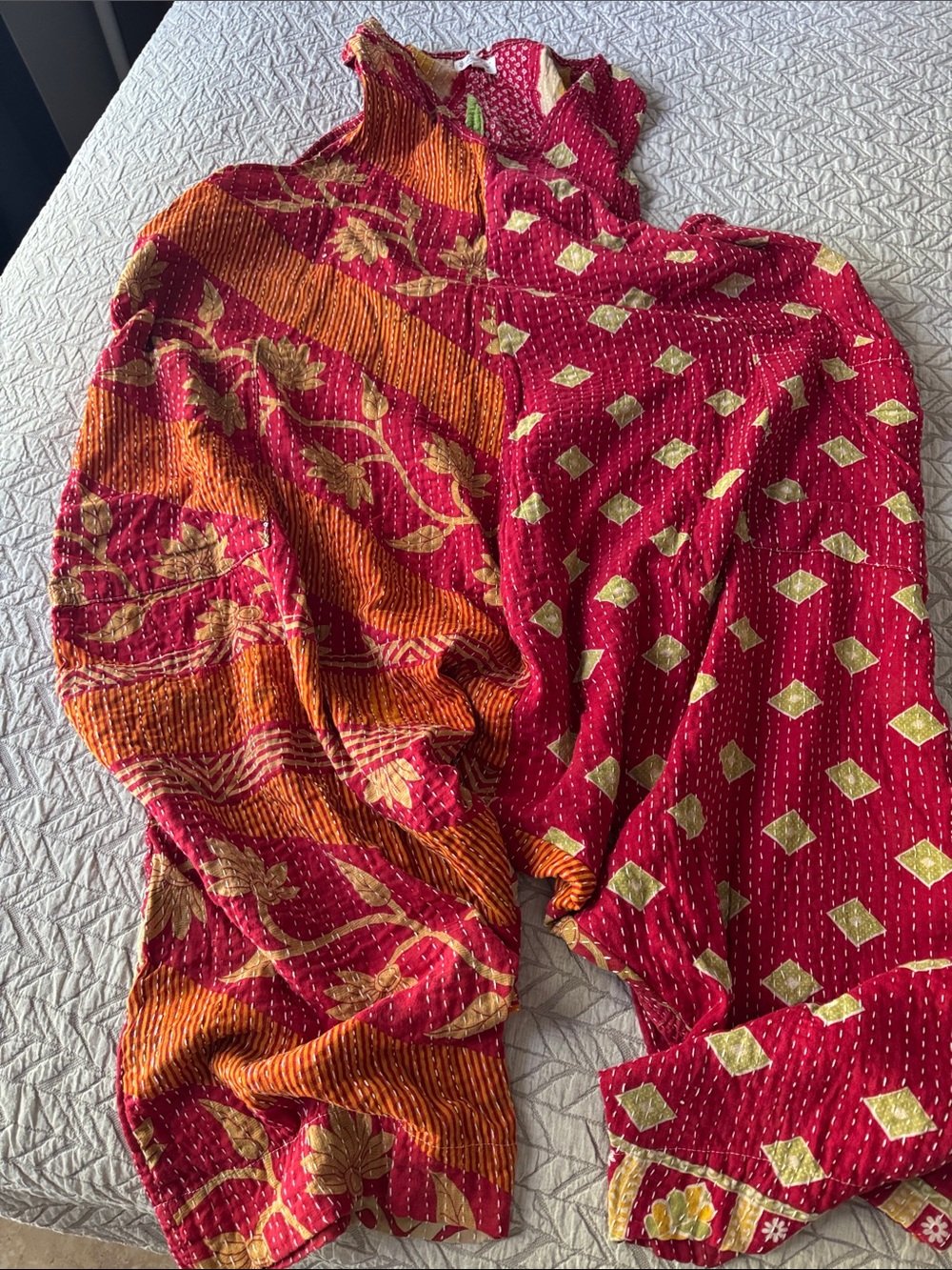 Kantha Bae Red Erin Jumpsuit OS